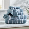 image:imageNautica  Bathroom Towels Soft Plush Washcloth Bath amp Hand Towel Set Highly Absorbent Yarn Dyed Terry Cotton Set of 6 College Dorm Room Essentials Belle Castle BlueCruise Along Blue