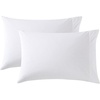 image:imageNautica  Standard Pillowcase Set Crisp Cotton Percale Bedding with Envelope Closure Lightweight Striped Room Decor College Dorm Room Essentials Beaux Stripe Blue Set of 2Solid White