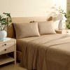 image:imageNautica  Twin XL Bed Sheets Lightweight Cotton Percale Bedding Set with Matching Pillowcase Crisp amp Cool Dorm Essentials OekoTex Certified Bayview Solid BeigeBayview Brown