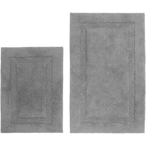 image:imageNautica  Bath Rugs Soft amp Absorbent Tufted Cotton Bath Mat OekoTex Certified Peniston Dark Grey 2PiecePeniston Dark Grey