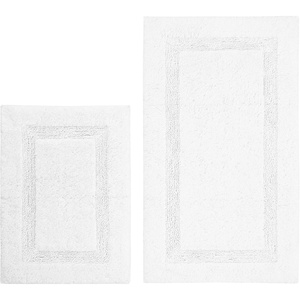 image:imageNautica  Bath Rugs Soft amp Absorbent Tufted Cotton Bath Mat OekoTex Certified Peniston Dark Grey 2PiecePeniston White