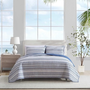 image:imageNautica  Quilt Set Soft Bedding with Matching Sham Rounded Corner Reversible Design Pembrook Blue TwinPembrook Blue