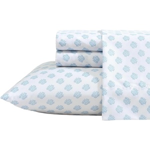 image:imageNautica  Sheet Set Breathable amp Cooling Microfiber Bedding with Matching Pillowcase Deep Pocket Fully Elasticized Nantucket Lobster Ocean Breeze Blue TwinCoastal Coral Ocean Breeze Blue
