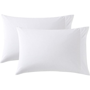 image:imageNautica  Standard Pillowcase Set Crisp Cotton Percale Bedding with Envelope Closure Lightweight Striped Room Decor College Dorm Room Essentials Beaux Stripe Blue Set of 2Solid White