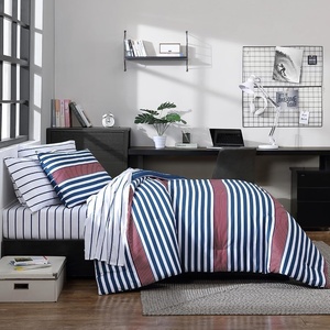 image:imageNautica  Standard Quilted Sham Yarn Dyed Cotton Bedding with Reversible Plaid Design Lightweight Pillowcase College Dorm Room Essentials Adelson BlueKennedy Stripe Navy