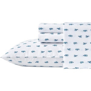 image:imageNautica  Twin Size Sheet Set Crisp Cotton Percale Bedding with Matching Pillowcase Lightweight amp Breathable Bed Sheets Deep Pocket College Dorm Room Essentials Whitewood Sail BlueCloyster