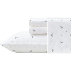 image:imageNautica  Twin Size Sheet Set Crisp Cotton Percale Bedding with Matching Pillowcase Lightweight amp Breathable Bed Sheets Deep Pocket College Dorm Room Essentials Whitewood Sail BlueStar Spangled Coastal