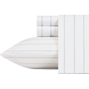 image:imageNautica  Twin Size Sheet Set Crisp Cotton Percale Bedding with Matching Pillowcase Lightweight amp Breathable Bed Sheets Deep Pocket College Dorm Room Essentials Whitewood Sail BlueSkippers Island