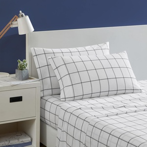image:imageNautica  Twin Size Sheets Set Crisp amp Tailored Coastal Bedding with a Smooth Cotton Percale Bed Sheets with Matching Pillowcase amp Fitted Sheet Calm Seas Gingham GreenPlot Black