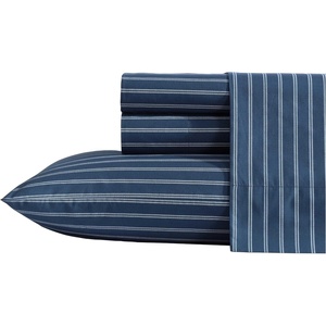 image:imageNautica  Twin Size Sheets Set Crisp amp Tailored Coastal Bedding with a Smooth Cotton Percale Bed Sheets with Matching Pillowcase amp Fitted Sheet Calm Seas Gingham GreenRichmond Stripe