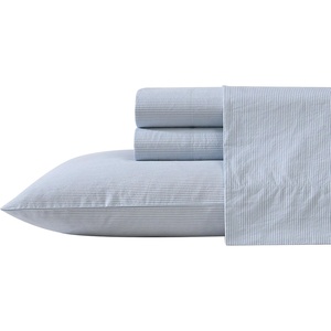 image:imageNautica  Twin Size Sheets Set Crisp amp Tailored Coastal Bedding with a Smooth Cotton Percale Bed Sheets with Matching Pillowcase amp Fitted Sheet Calm Seas Gingham GreenPenny Pinstripe Blue