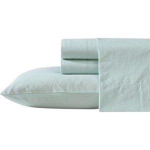 image:imageNautica  Twin Size Sheets Set Crisp amp Tailored Coastal Bedding with a Smooth Cotton Percale Bed Sheets with Matching Pillowcase amp Fitted Sheet Calm Seas Gingham GreenPenny Pinstripe Green