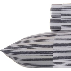 image:imageNautica  Twin Size Sheets Set Crisp amp Tailored Coastal Bedding with a Smooth Cotton Percale Bed Sheets with Matching Pillowcase amp Fitted Sheet Calm Seas Gingham GreenColeridge Stripe Charcoal