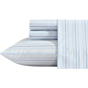 image:imageNautica  Twin Size Sheets Set Crisp amp Tailored Coastal Bedding with a Smooth Cotton Percale Bed Sheets with Matching Pillowcase amp Fitted Sheet Calm Seas Gingham GreenCamp Stripe Blue