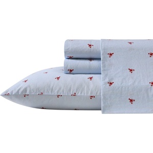 image:imageNautica  Twin Size Sheets Set Crisp amp Tailored Coastal Bedding with a Smooth Cotton Percale Bed Sheets with Matching Pillowcase amp Fitted Sheet Calm Seas Gingham GreenLobster Walk