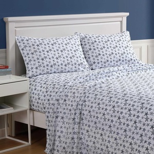 image:imageNautica  Twin XL Size Sheet Set 100 Soft Bed Sheets with Matching Pillowcase Cool amp Breathable Comfort Deep Pocket Fit Americana Decor Beach Collage BlueSaltwater Stars Blue