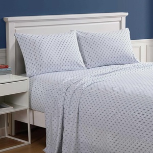 image:imageNautica  Twin XL Size Sheet Set 100 Soft Bed Sheets with Matching Pillowcase Cool amp Breathable Comfort Deep Pocket Fit Americana Decor Beach Collage BlueDiamond Anchor Blue