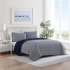 image:imageNautica  Quilt Set Soft Bedding with Matching Sham Rounded Corner Reversible Design Coleridge Blue TwinLockridge Navy