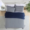 image:imageNautica  Quilt Set Soft Bedding with Matching Sham Rounded Corner Reversible Design Coleridge Blue TwinLockridge Navy