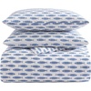 image:imageNautica  Twin Duvet Cover Set Super Soft Cotton Bedding with Matching Shams Casual Home Decor OekoTex Certified Plot Blue TwinWoodblock Fish Blue