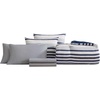 image:imageNautica  TwinTwin XL Comforter Set 5 Piece Soft Microfiber Bed in a Bag with Bed Sheets and Pillowcases Lightweight AllSeason Comforter Reversible Stripe Design Palm Coast Stripe BluePalm CoastStripe Blue