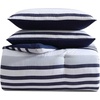 image:imageNautica  TwinTwin XL Comforter Set 5 Piece Soft Microfiber Bed in a Bag with Bed Sheets and Pillowcases Lightweight AllSeason Comforter Reversible Stripe Design Palm Coast Stripe BluePalm CoastStripe Blue