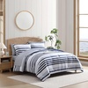 image:imageNautica  TwinTwin XL Comforter Set 5 Piece Soft Microfiber Bed in a Bag with Bed Sheets and Pillowcases Lightweight AllSeason Comforter Reversible Stripe Design Palm Coast Stripe BluePalm CoastStripe Blue