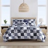 image:imageNautica  Twin Quilt Set Soft amp Reversible Cotton Bedding with a Smooth Finish 2 Piece Coastal Bed Set with Matching Pillowcase Sailors PatchworkGingham BlueSailors PatchworkGingham Blue