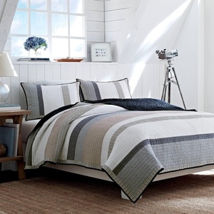 image:imageNautica  Twin Quilt Cotton Reversible Bedding Home Decor for All Seasons Tideway TanGrey TwinTwin
