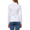 image:imageNautica Womens Long Sleeve Solid Collared Polo ShirtBright White