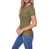 image:imageNautica Womens Solid Short Sleeve Crew Neckline TShirtBurnt Olive