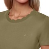 image:imageNautica Womens Solid Short Sleeve Crew Neckline TShirtBurnt Olive