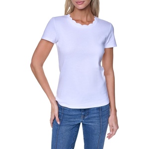 image:imageNautica Womens Solid Short Sleeve Crew Neckline TShirtNew Bright White