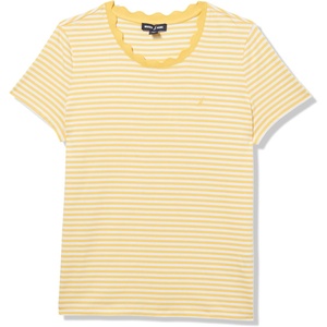 image:imageNautica Womens Solid Short Sleeve Crew Neckline TShirtSnapdragonIvory