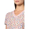 image:imageNautica Womens Tipped Short Sleeve VNeck Shirt Bright White Multi Large