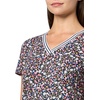 image:imageNautica Womens Tipped Short Sleeve VNeck Shirt Night Sky Multi Small