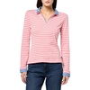 image:imageNautica Womens Striped Long Sleeve Knit Double Collar ShirtCoralieBright White