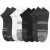 image:imageNautica Mens Low Cut Socks Performance Cushioned No Show Socks 8 Pack  DriMotion Moisture Wicking Soft Stretch Fabric Cushioned Key Areas NoSlip Heel Shoe Size 6125BlackGrey Stripes