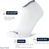 image:imageNautica Mens Low Cut Socks Performance Cushioned No Show Socks 8 Pack  DriMotion Moisture Wicking Soft Stretch Fabric Cushioned Key Areas NoSlip Heel Shoe Size 6125BlackGrayWhite