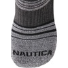 image:imageNautica Mens Low Cut Socks Performance Cushioned No Show Socks 8 Pack  DriMotion Moisture Wicking Soft Stretch Fabric Cushioned Key Areas NoSlip Heel Shoe Size 6125BlackGrey Stripes