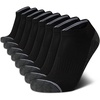 image:imageNautica Mens Low Cut Socks Performance Cushioned No Show Socks 8 Pack  DriMotion Moisture Wicking Soft Stretch Fabric Cushioned Key Areas NoSlip Heel Shoe Size 6125Classic Black