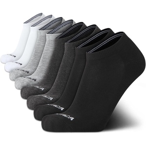image:imageNautica Mens Low Cut Socks Performance Cushioned No Show Socks 8 Pack  DriMotion Moisture Wicking Soft Stretch Fabric Cushioned Key Areas NoSlip Heel Shoe Size 6125BlackGrayWhite