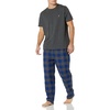 image:imageNautica Mens Flannel Pajama SetCharcoal Heather