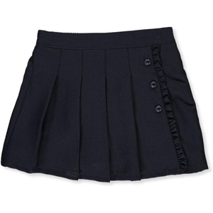 image:imageNautica Girls School Uniform Pleated Pullon Scooter Skirt With Undershorts Knit WaistbandNavy Ruffle