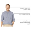 image:imageNautica Mens Classic Fit Stretch Solid Long Sleeve Button Down ShirtIndigo