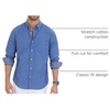 image:imageNautica Mens Classic Fit Stretch Solid Long Sleeve Button Down ShirtRivieria Blue